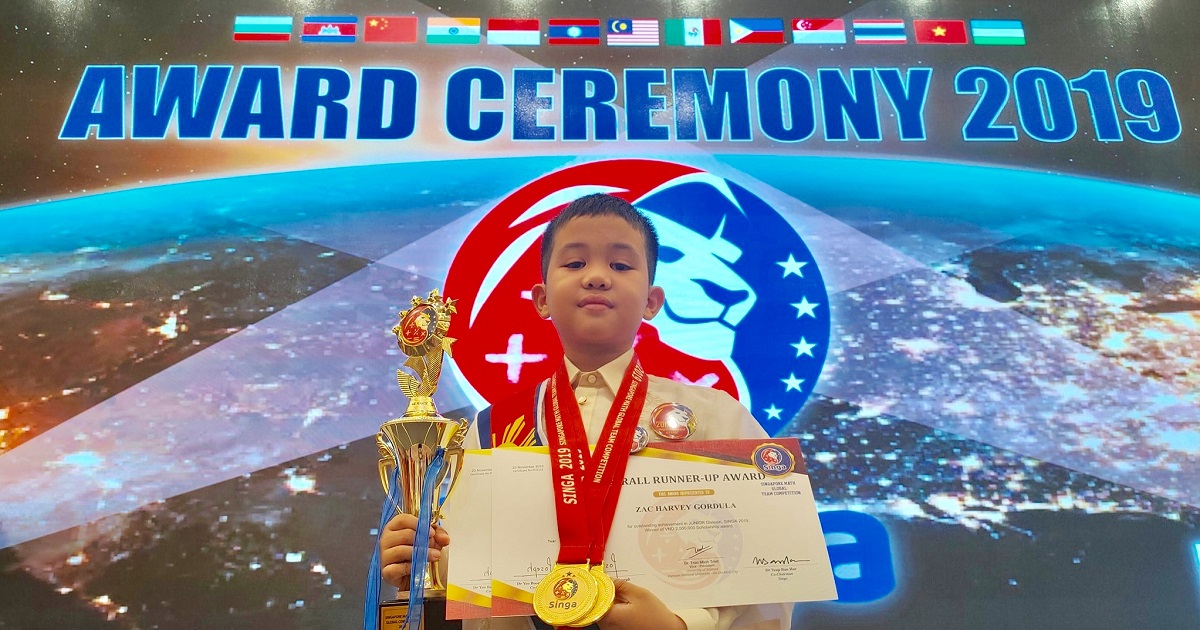 8-year-old kid from Laguna wins gold in math competition in Vietnam