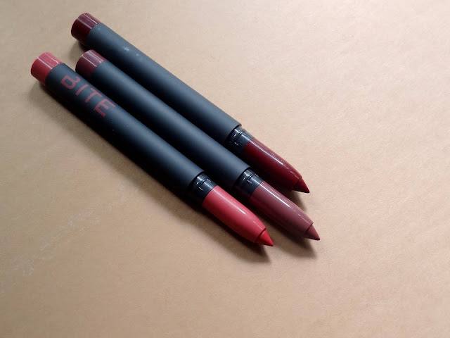 Bite beauty Power Move Creamy Matte Lip Crayons Review, Photos, Swatches