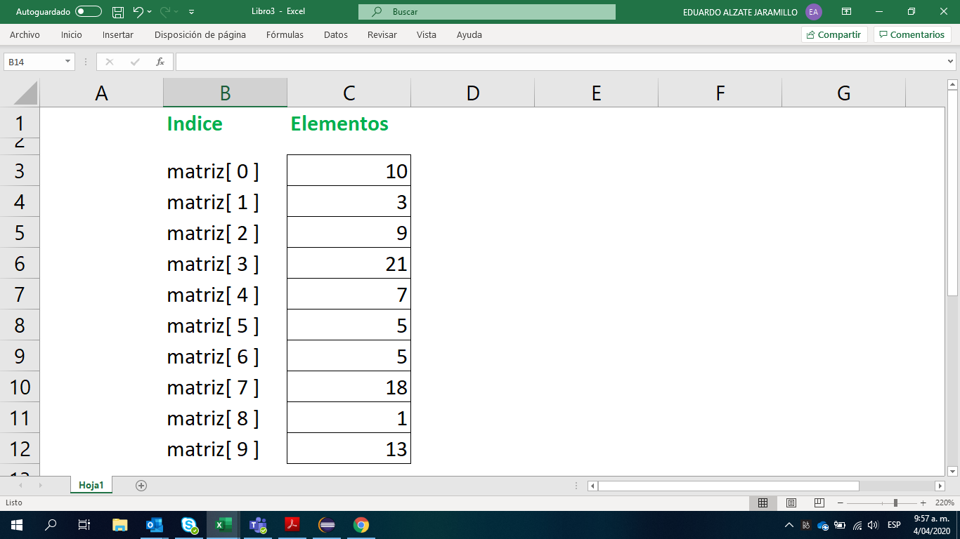 Utilizando Matrices en Java Parte 1