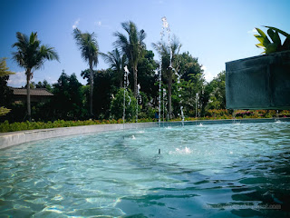 Pool Fountain View In The Middle Of Tropical Garden On A Sunny Day Tangguwisia Village North Bali Indonesia