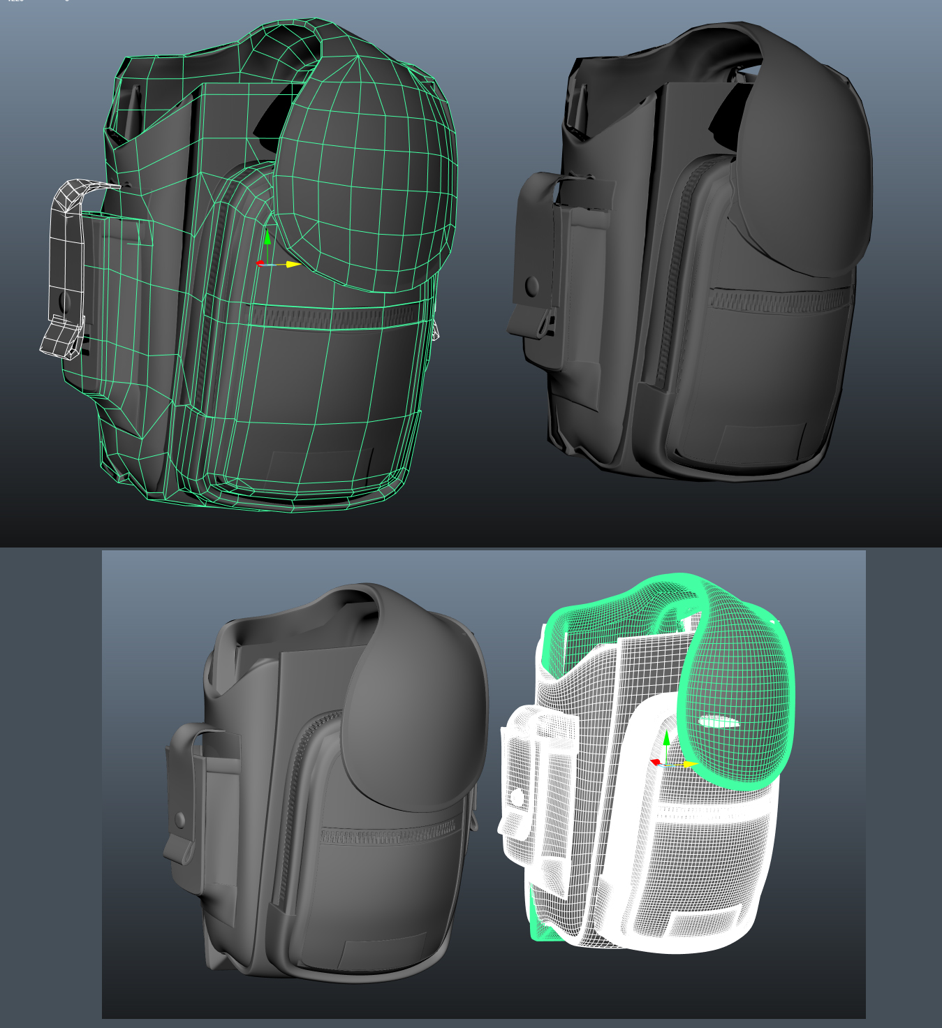 Jon Stewart: Baking High to Low Poly in Maya process