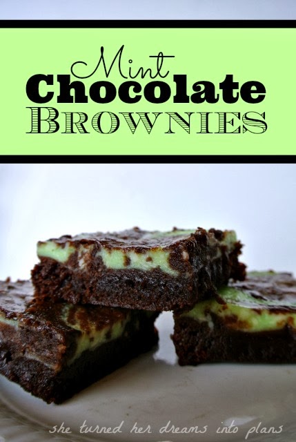She Turned Her Dreams Into Plans: Mint Chocolate Brownies