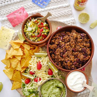 Ground Beef Taco Recipe and Taco Board