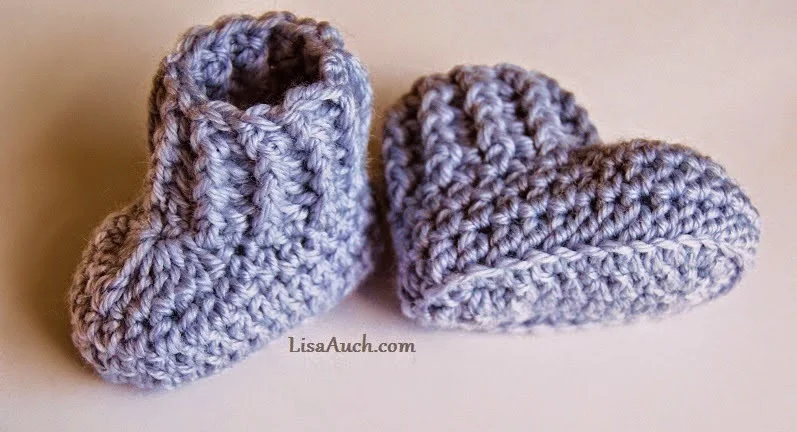 10 minute easy crochet baby booties - Crochet Baby Booties Pattern