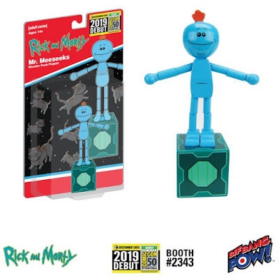 San Diego Comic-Con 2019 Exclusive Rick and Morty Mr. Meeseeks Wooden Push Puppet by Entertainment Earth