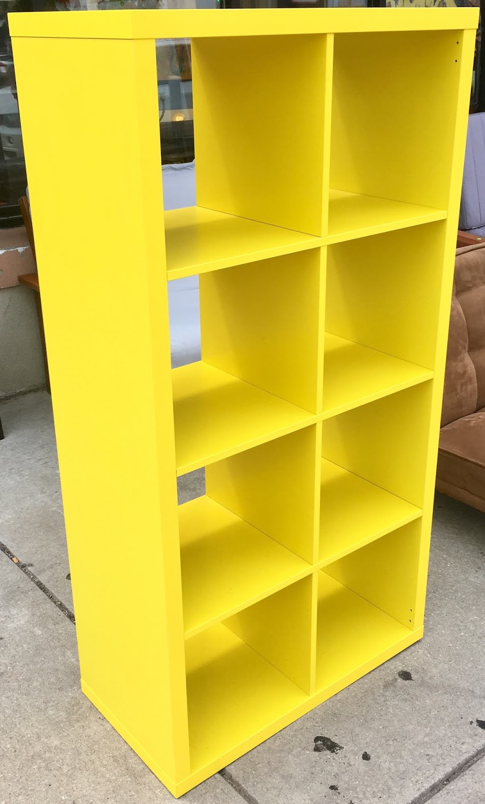 Uhuru Furniture & Collectibles Yellow 2x4 Cubby Bookcase 75 SOLD