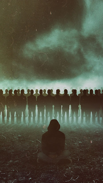 Hoodie Guy Faceless crowd wallpaper