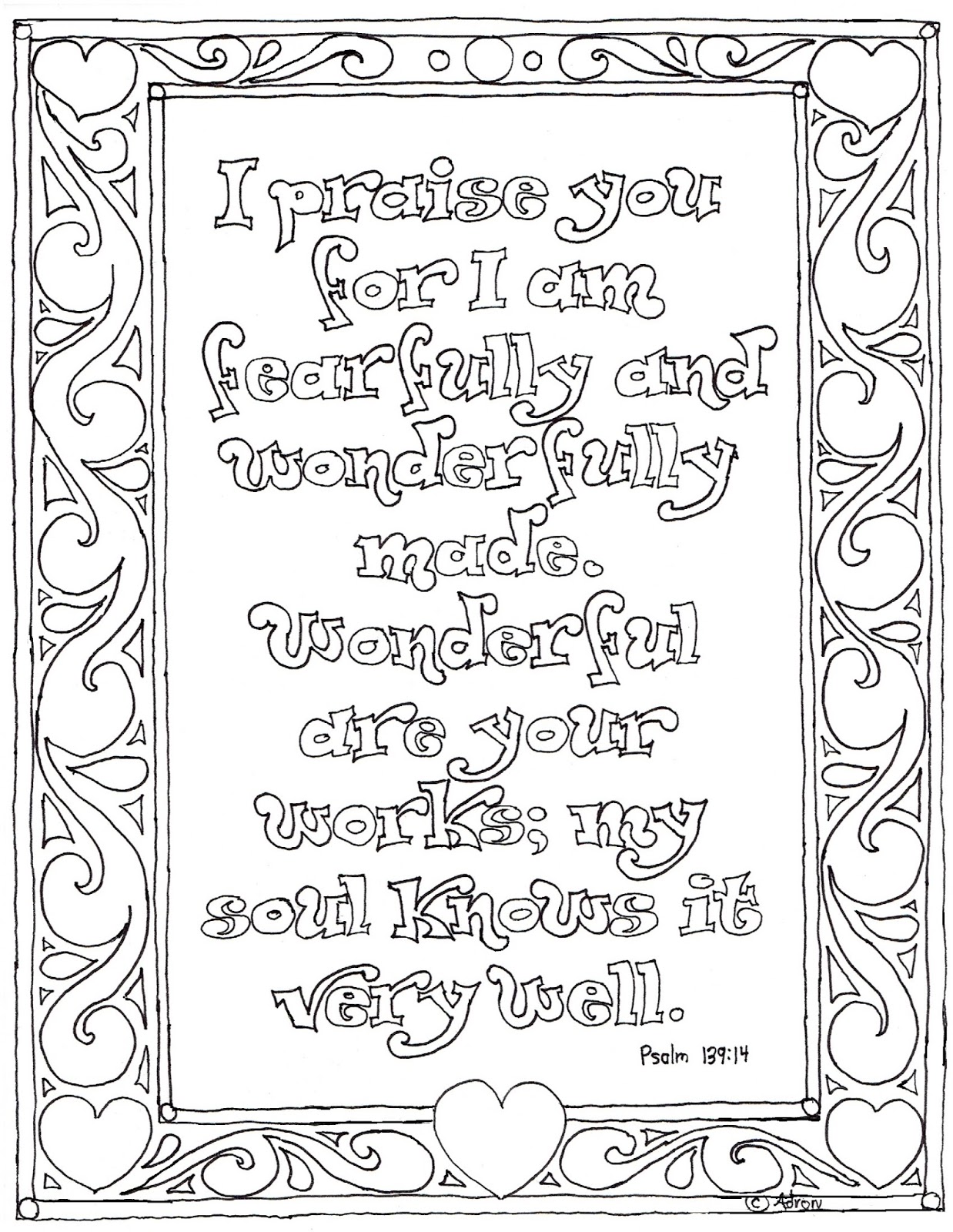 Psalm 139 Printable Psalm 139 Printable