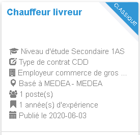 commerce de gros de produits alimentaires ait medjane farid Chauffeur livreur