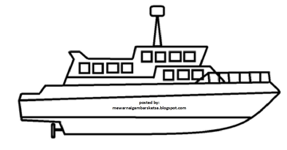Mewarnai Gambar: Mewarnai Gambar Kapal 5