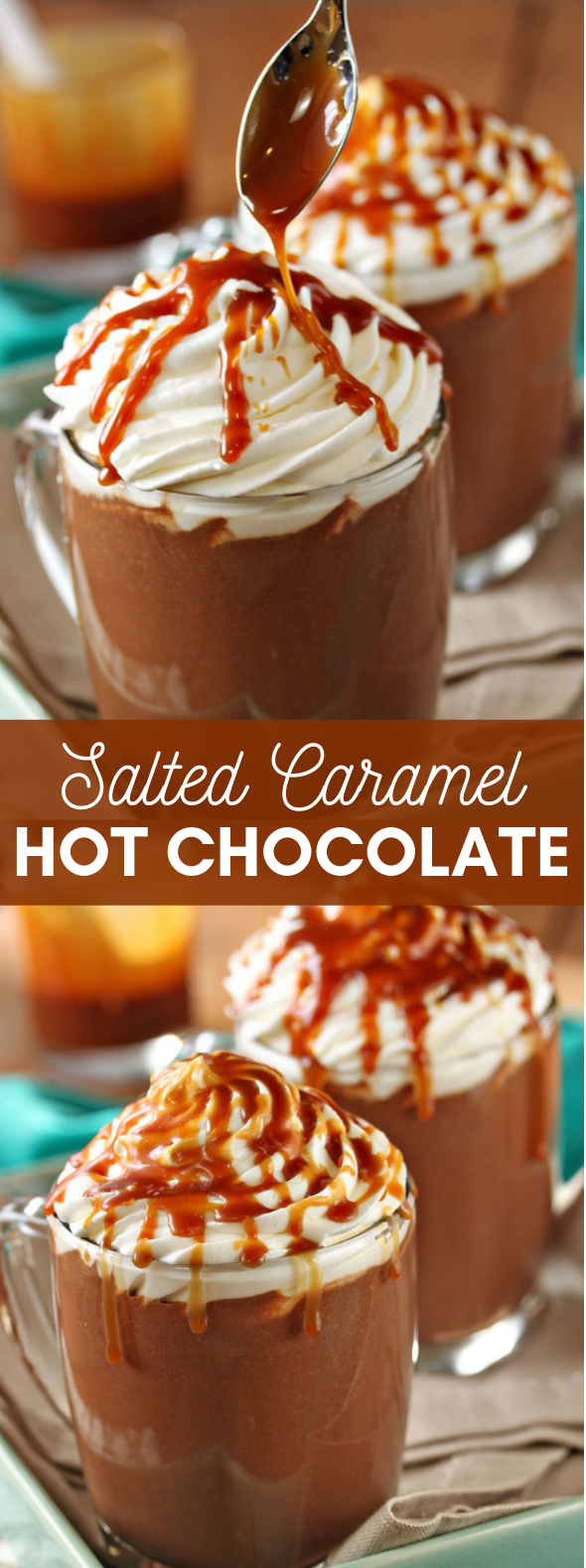 SALTED CARAMEL HOT CHOCOLATE #hotdrink #sweet