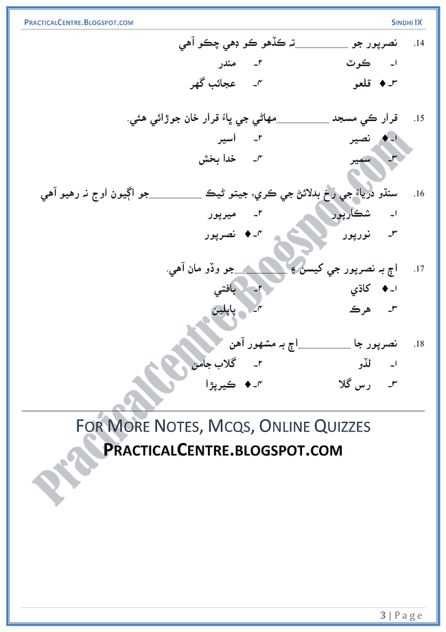 nasarpur-multiple-choice-questions-sindhi-notes-ix