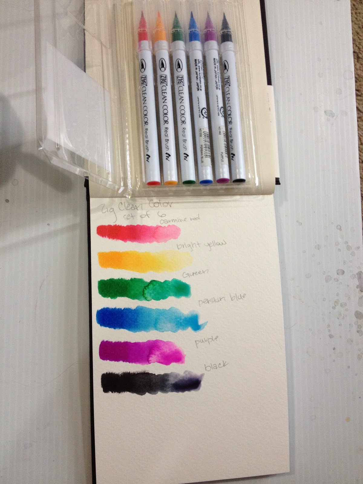 Letraset Neon Marker Set (6 Fluorescent Colours)