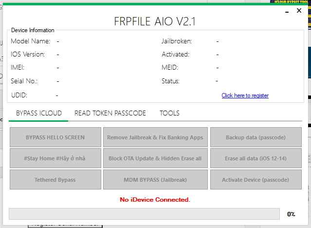 BYPASS] FRPFILE AIO V2.1 Fix Full Hello Screen, Passcode IOS 14.5.1