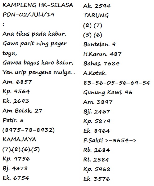 Kode Hk Wiradesa Syair Angka HK Hari Ini Kode Hk Wiradesa Syair Angka HK Hari Ini