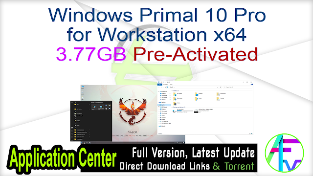 Windows Primal 10 Pro for Workstation x64 Pre-Activated