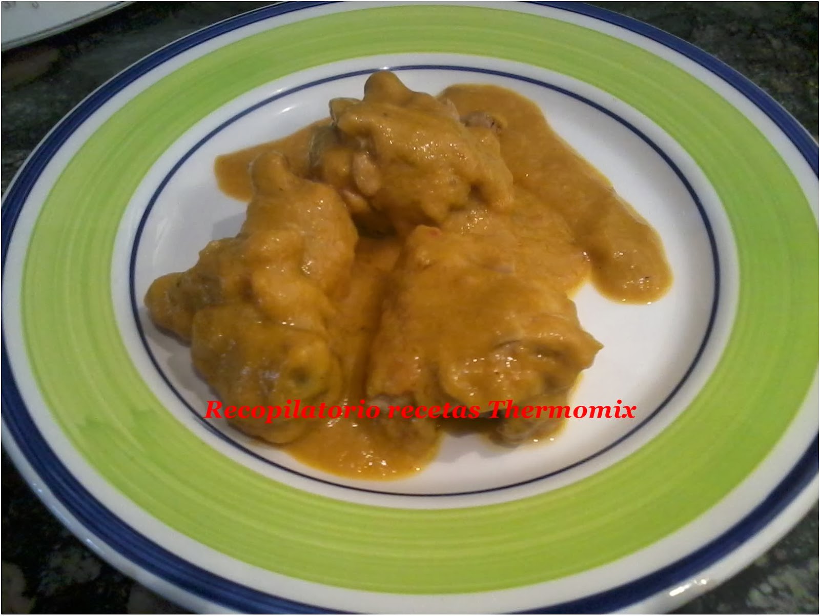 Recopilatorio de recetas thermomix Muslos de pollo con salsa de zanahorias en thermomix