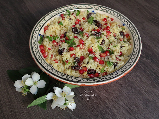 Ensalada de cuscús con granada – Couscous and pomegranate salad Ensalada de cuscús con granada – Couscous and pomegranate salad