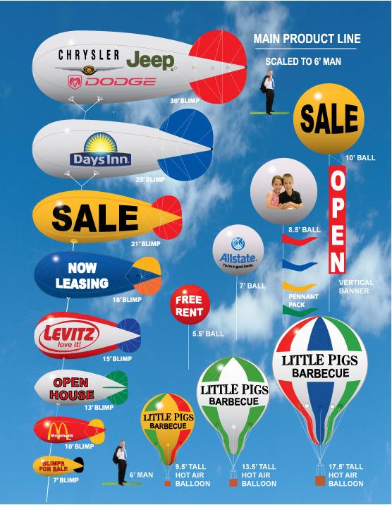 Star Advertising Balloons and Searchlights Helium Advertising Blimp