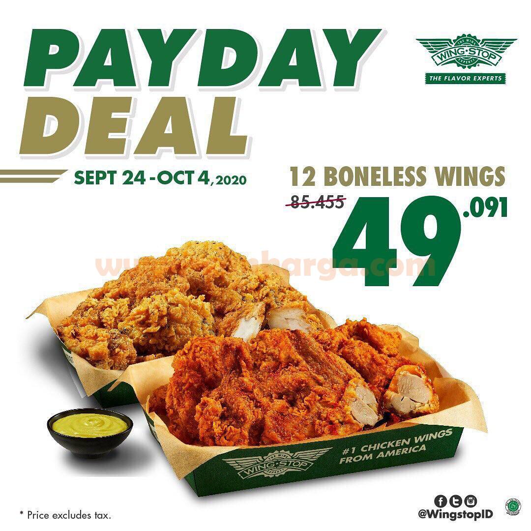 Promo Wingstop Payday Deal Periode 24 September 4 Oktober 2020