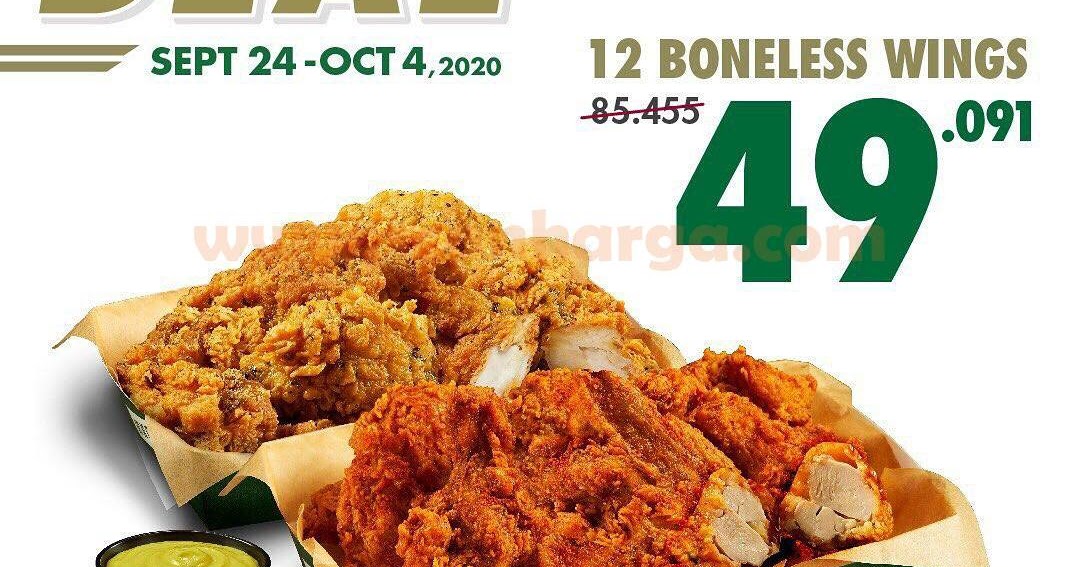 Promo Wingstop Payday Deal Periode 24 September 4 Oktober 2020