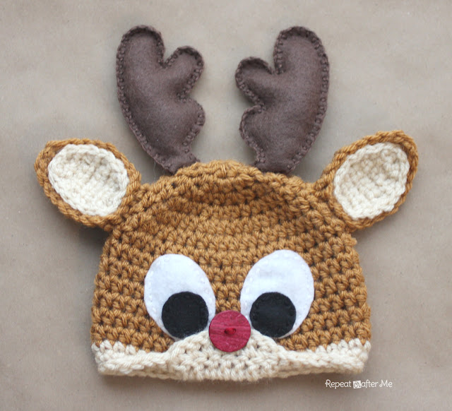 Repeat Crafter Me Crochet Reindeer Hat