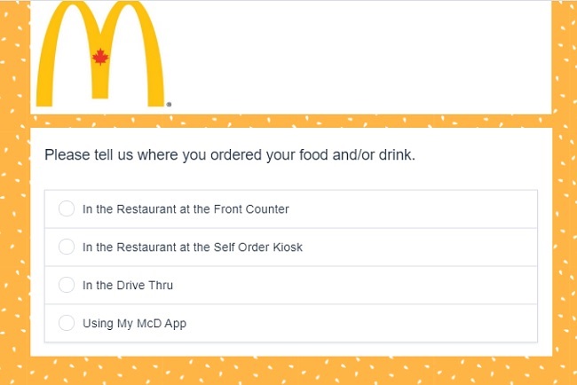 McDonald’s Receipt Survey