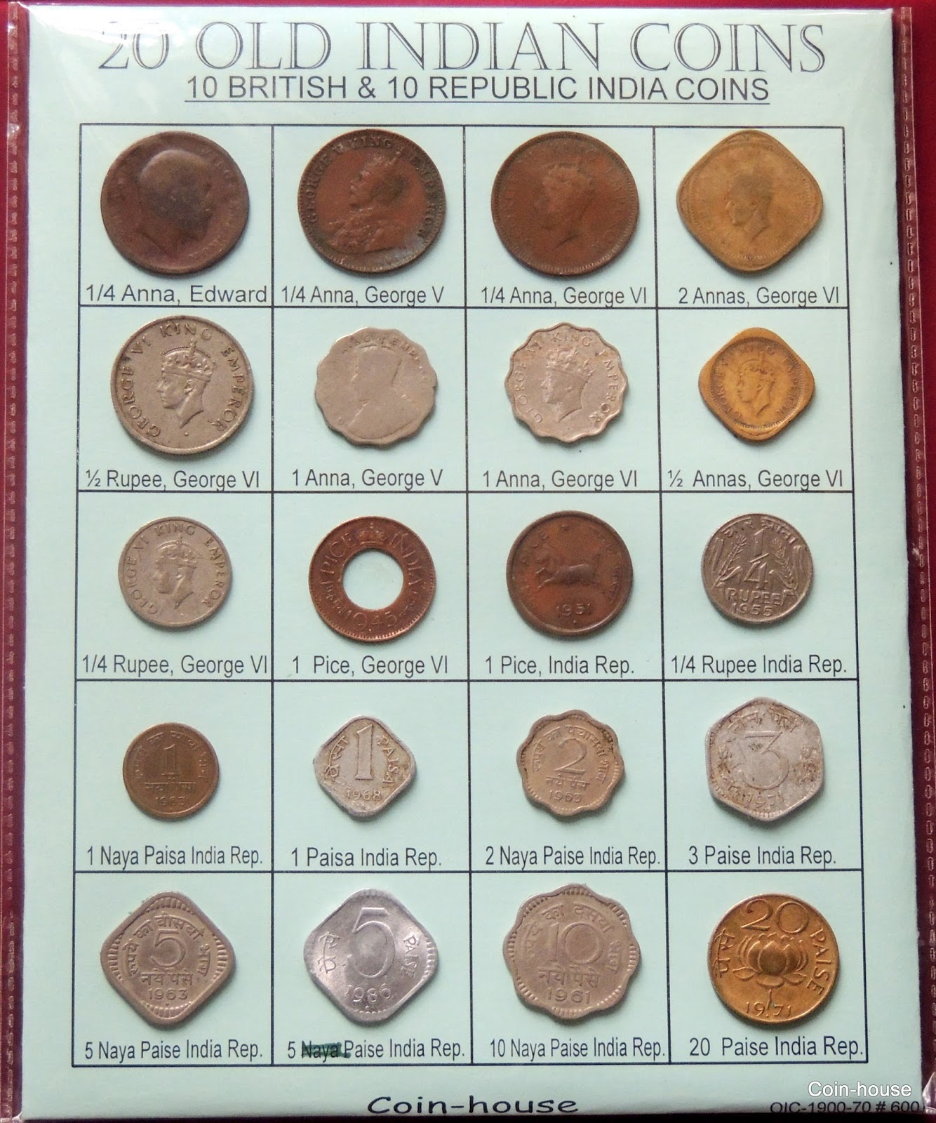 Old Indian Coins Value Chart