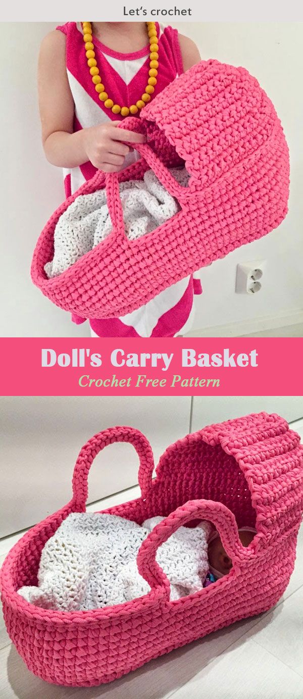 Crochet Baby Doll Basket Pattern Printable
