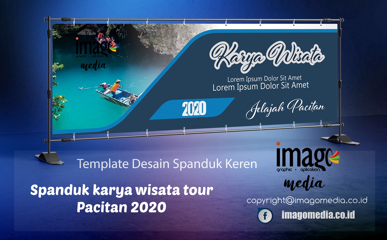 Desain Spanduk Karya Wisata Tour Pacitan 2020 Imago