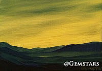Yellow sky over Blue Hills
