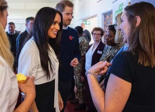 Prince Harry and Meghan Markle visited the Broom Farm Community Centre in Windsor where they met with military families