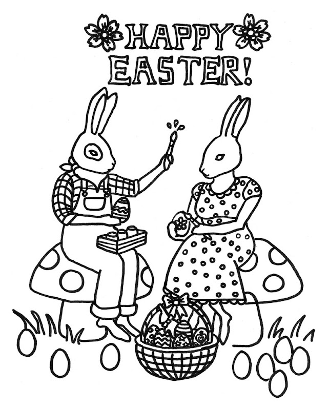 Free Easter Coloring Page title=