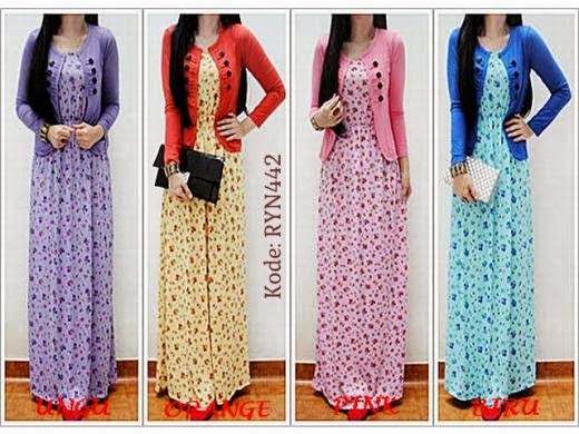 baju pengantin gamis warna pastel