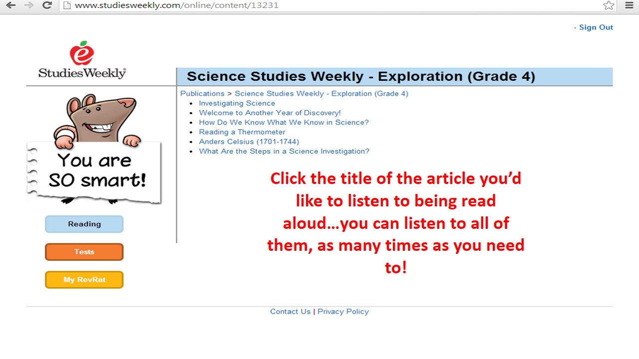 Mrs. Curran's 4th Grade Class: Science Studies Weekly Homework