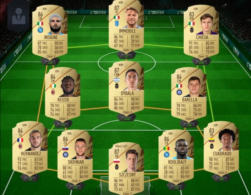 FIFA 22, the ultimate Serie A team at the launch of FUT mode