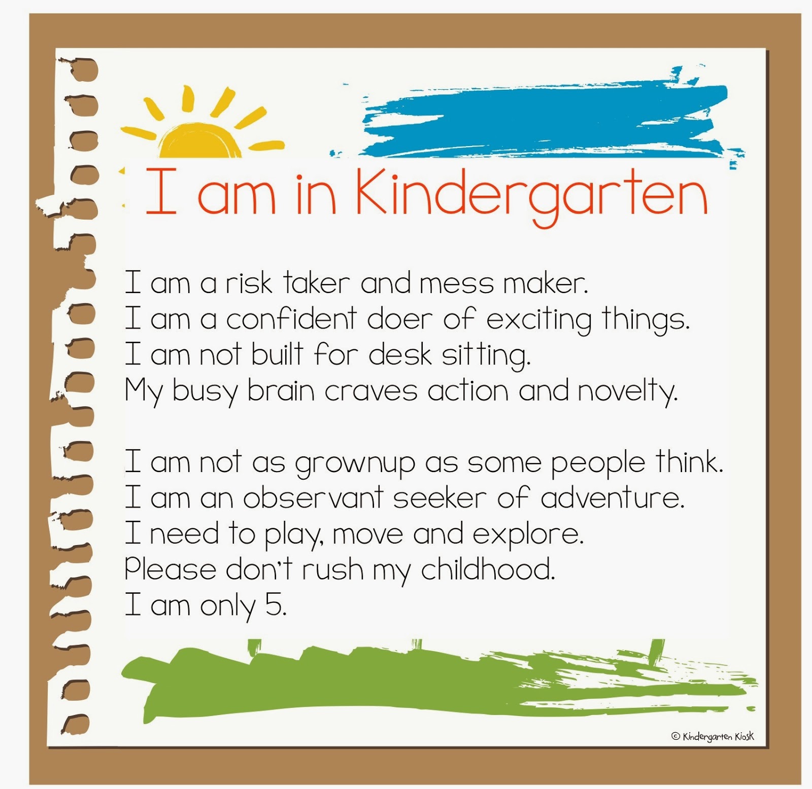Kindergarten Kiosk: Justifying Kindergarten Play