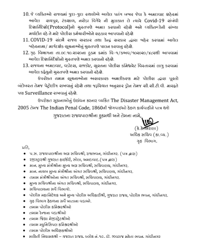 Makarsankranti Gujarat government guideline Declared