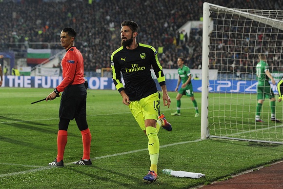 Olivier Giroud happy at Arsenal despite of struggling this season