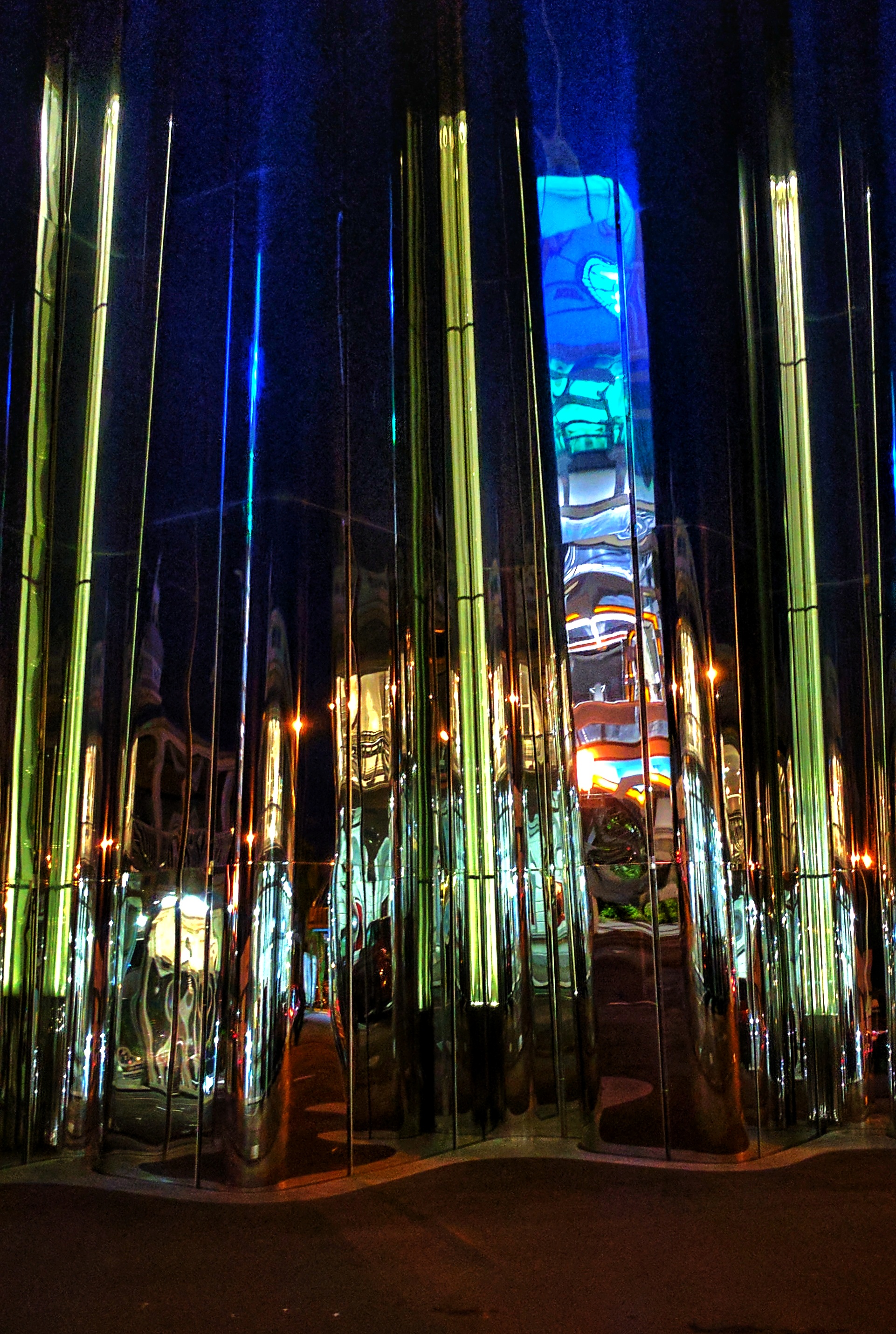 Len Lye Centre wall reflections (New Plymouth, NZ)