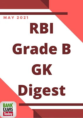 RBI Grade B GK Digest: May 2021