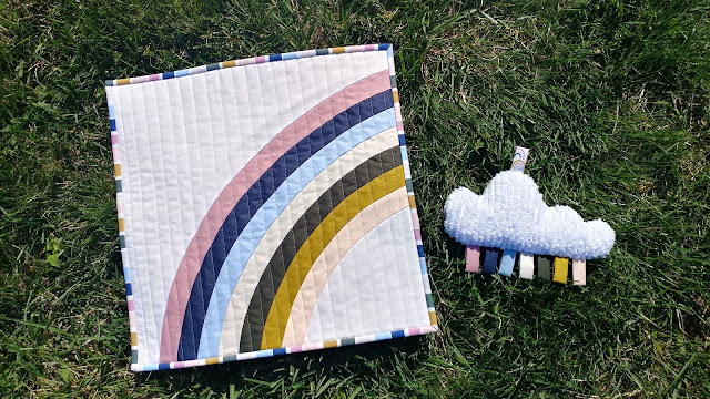 Bundle of Joy rainbow baby NICU quilt by Slice of Pi Quilts
