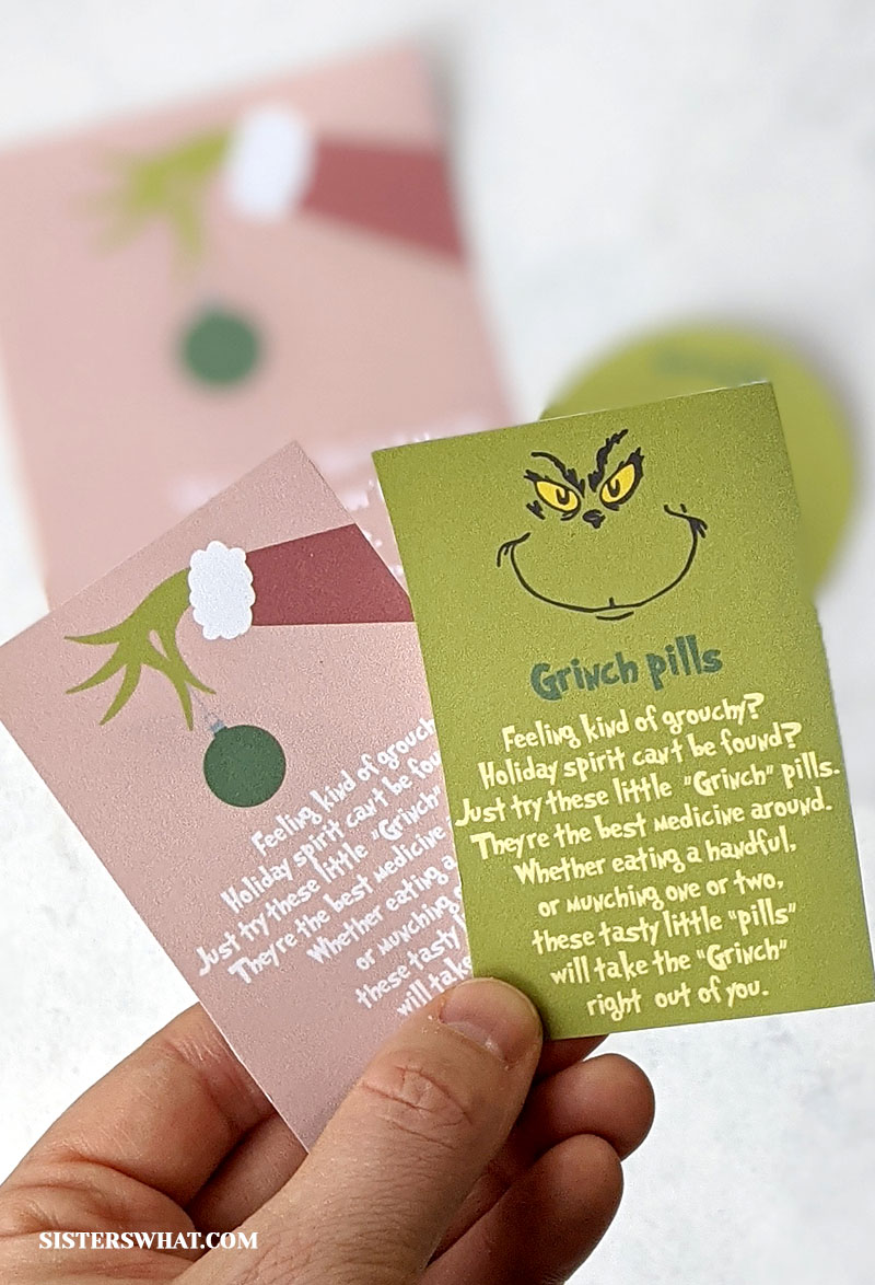 Printable Christmas Tags Grinch Pills Printable Stocking Stuffer ...