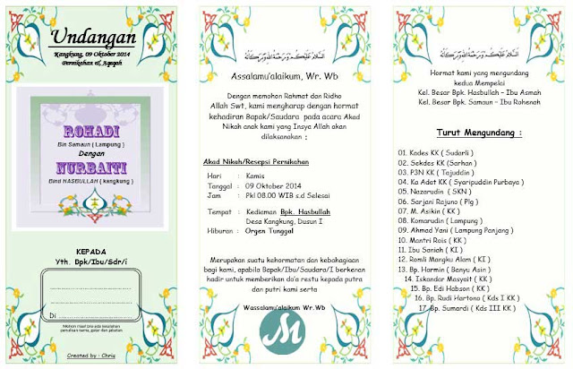 35+ Contoh Undangan Walimatul Ursy yang Bisa di Edit