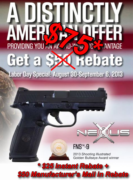 Nexus Shooting LABOR DAY WEEKEND SPECIAL Get A 75 Rebate On Select 