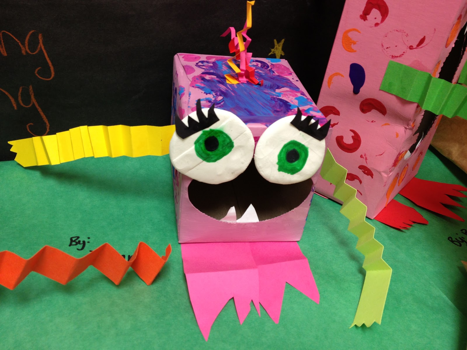Little Hands Create Big Art: Tissue Box Monsters