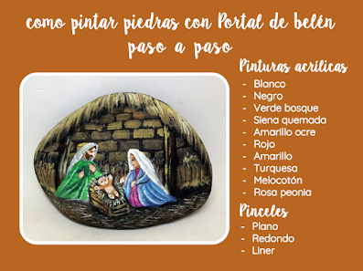 COMO PINTAR PIEDRAS CON PORTAL DE BELEN PASO A PASO