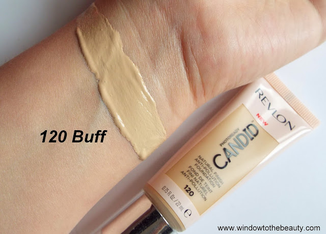 Revlon Candid shade 120 buff swatches and review