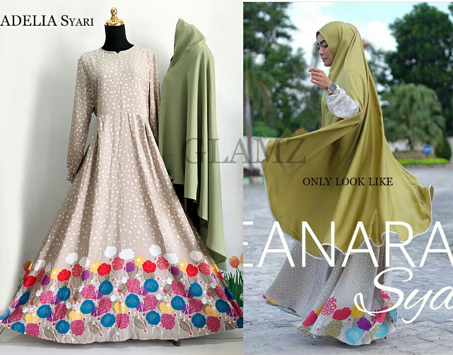 gamis syari pengantin a line