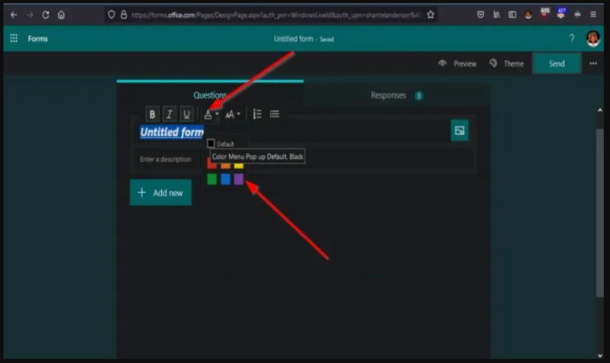 How to format Text in Microsoft Forms - Pkpioneer